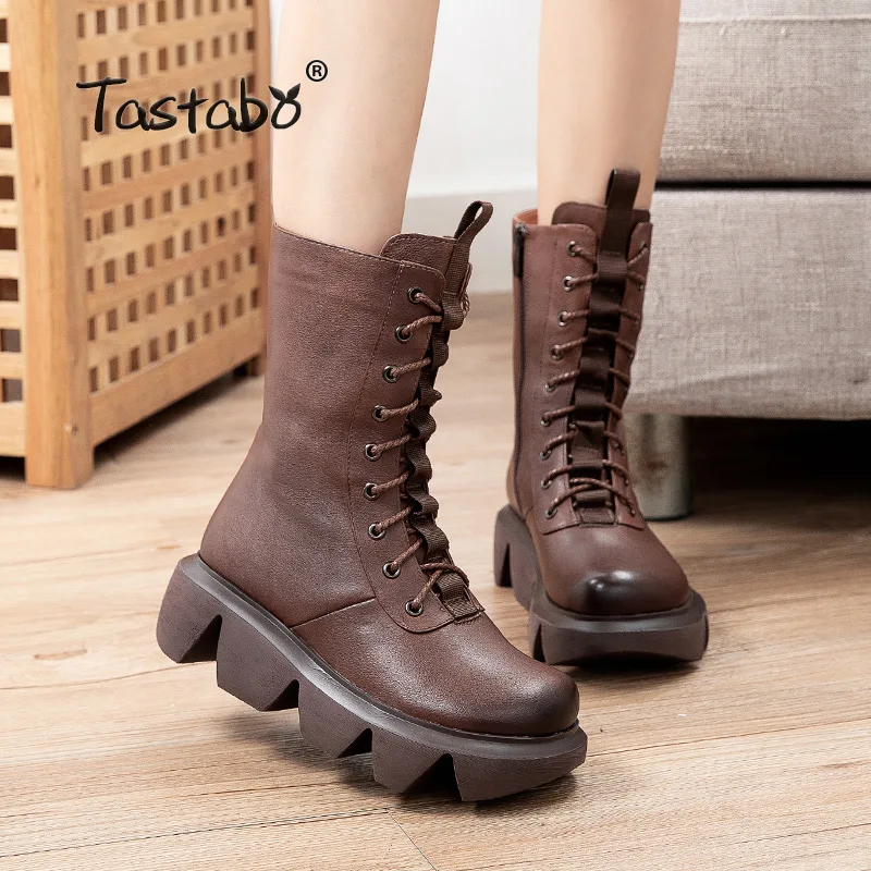 Женская зимняя обувь женские армейские ботинки из натуральной кожи теплые