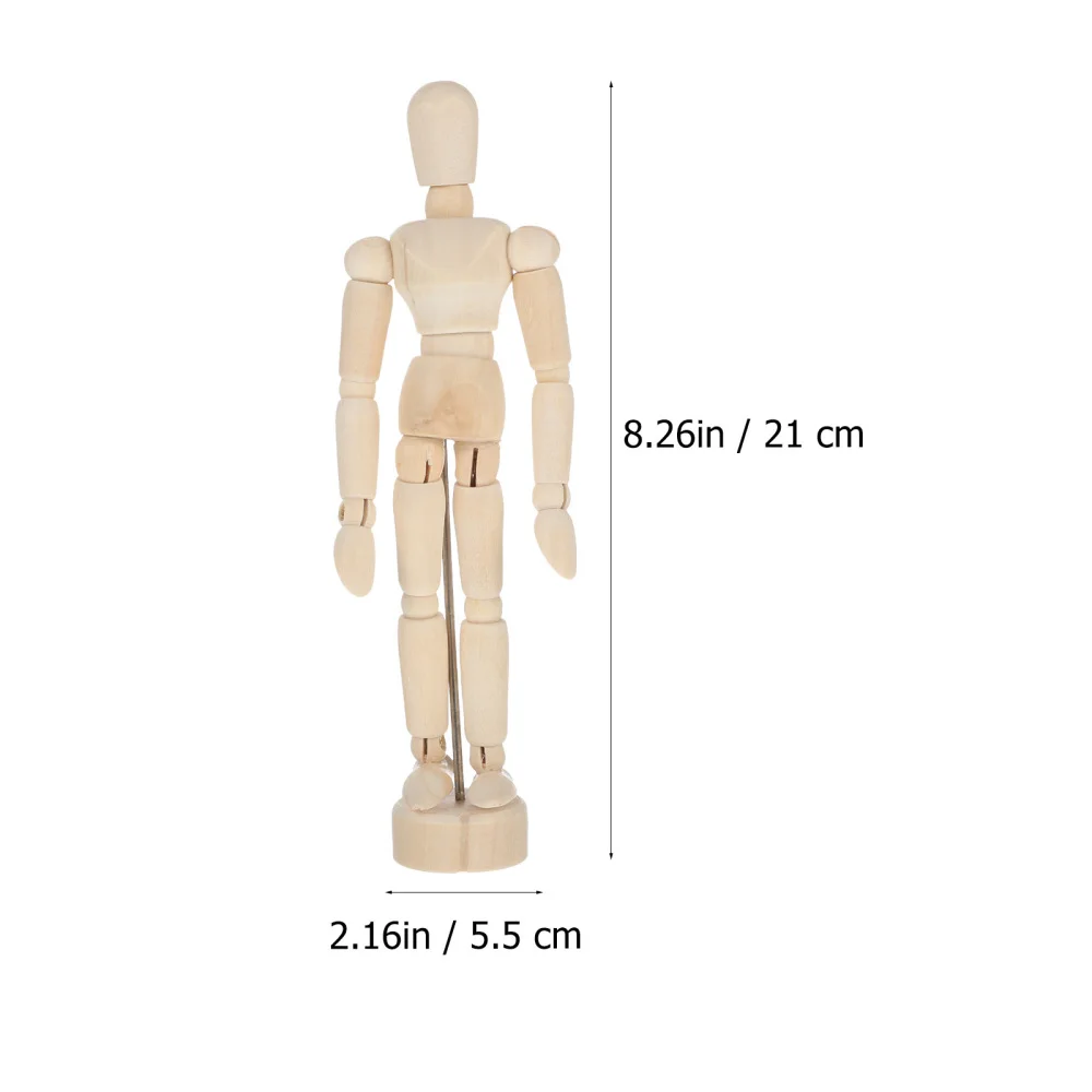 

Wooden Air Plant Holder Plant Display Stand Joint Puppet Desktop Decoration