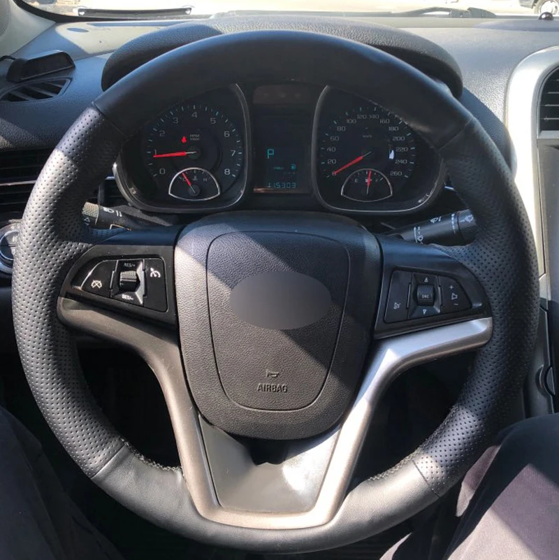Hand Sewing Car Steering Wheel Cover Volant Braid on the Steering wheel For Chevrolet Malibu 2011 2012 2013 Volt 2011