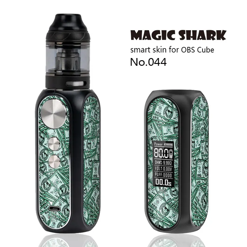 Чехол-наклейка Magic Shark Money Dollar с принтом черепа и граффити Защитная пленка для OBS Cube