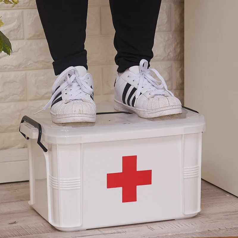 First Aid Kit Medicine Chest Holder Storage Box Multi-layer Emergency Kits Cabinet Security Safety Home Rangement Organizer