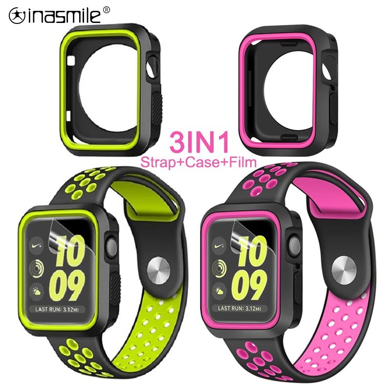 Стильный защитный чехол-накладка для iWatch 3 2 1 38 мм 42 мм аксессуары для протектора экрана ремешок для Apple Watch 4 5 40 мм 44 мм