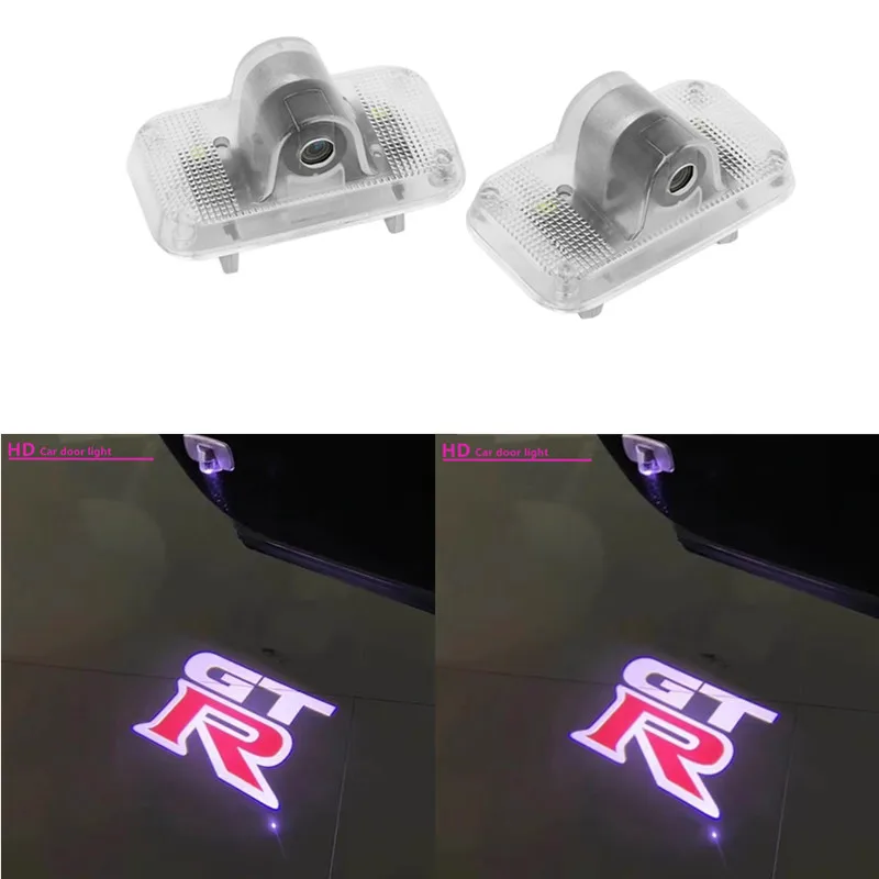 

For NISSAN GTR Car Door Logo Courtesy Projector Lights Welcome Lights Ghost Shadow Lamps For GT-R NISMO R34 R35 Car Accessories