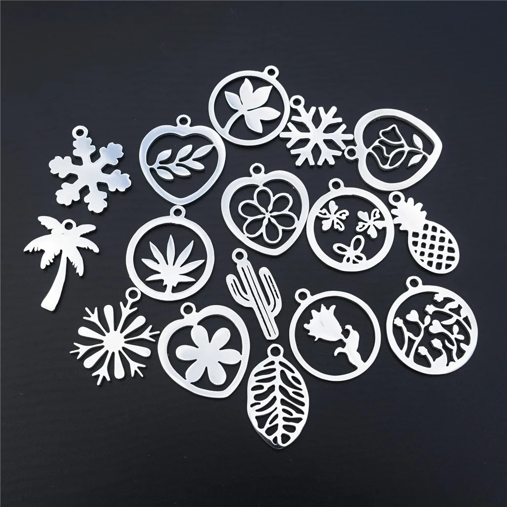 Кокосовое дерево Лотос лепесток цветка розы ананас кактус Снежинка амулеты из