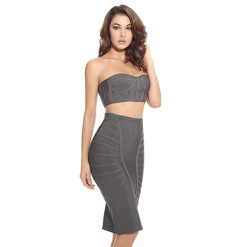 2020 летнее модное Бандажное платье сексуальное женское серое черное розовое без