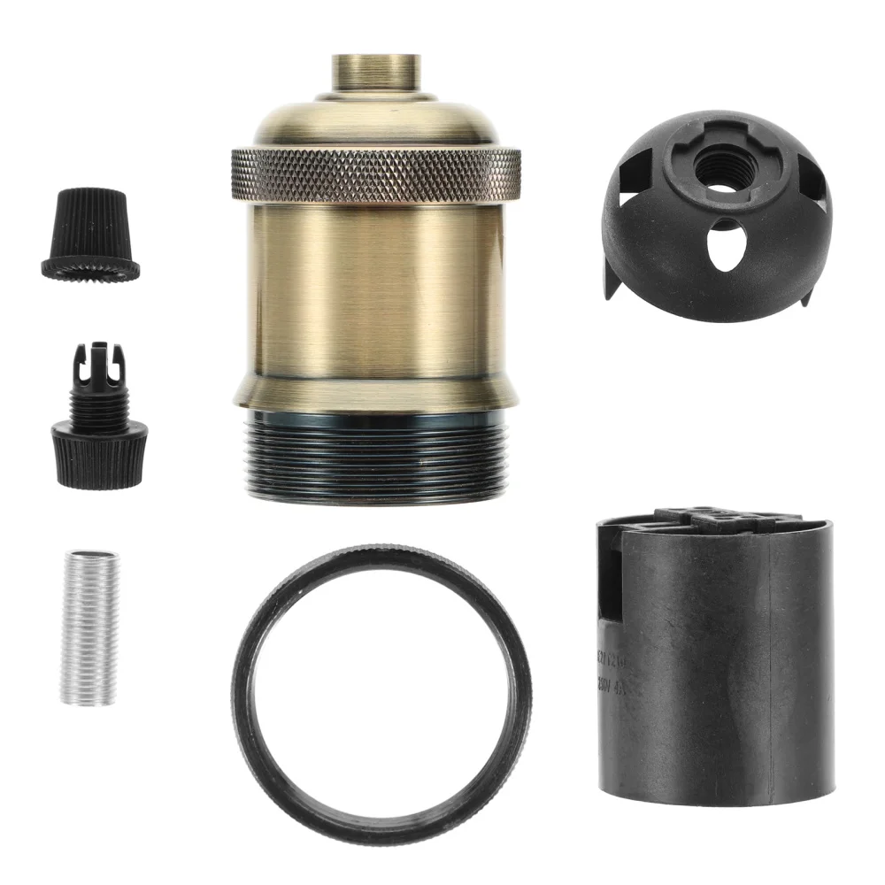 

6Pcs Aluminum Vintage Light Socket Practical E-27 E-26 Lamp Holders for Home