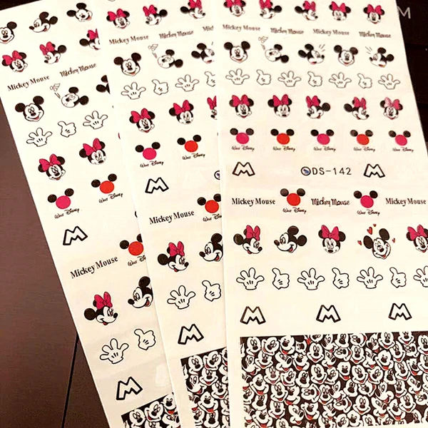 TSC серия большой размер Tsc-130 неоновая мышь стикеры 3D на ногти nail Art Наклейка cheetsan бренд шаблон diy Инструменты для ногтей украшения - Цвет: 3 PCS  WATER 142