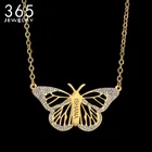 Ожерелье-чокер из нержавеющей стали с бабочкой и мозаикой из циркония, 2021