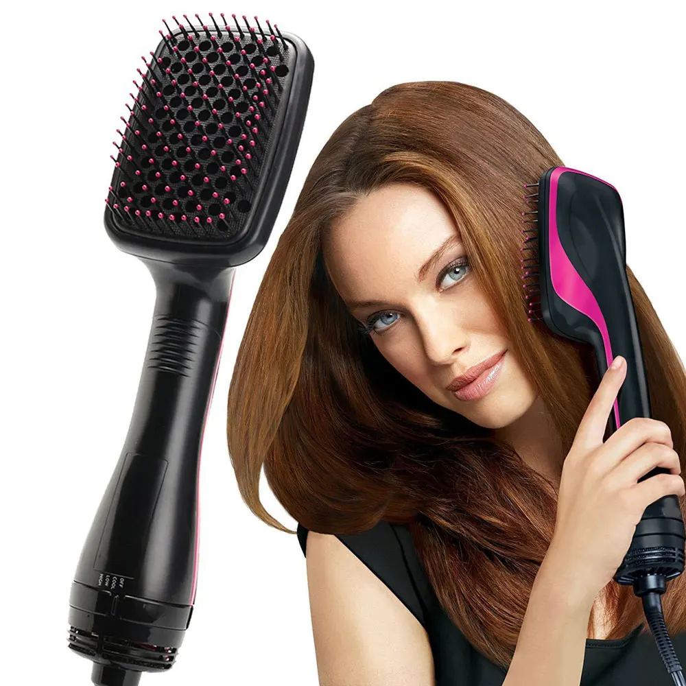 

New Hair Dryer Brush Brosse Soufflante Cheveux Hairdryer Brush 2 in 1 Hair Dryer & Volumizer Salon Hot Air Comb Hot Comb Brush