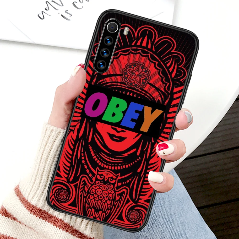 

Brand Fashion Trend Obeyy Phone Case For Xiaomi Redmi Note 7 8 8T 9 9S 4X 7 7A 9A K30 Pro Ultra black Waterproof Painting Shell