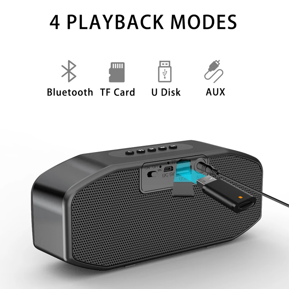 Bluetooth-сабвуфер M5 с функцией FM-радио и поддержкой TF-карты | Электроника