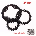 Звезда цепи MTB 104BCD 64BCD 24t32t42t кольцо цепи велосипеда 3*10S Тройная кривошипная система дорожные велосипеды Кривошип горного велосипеда