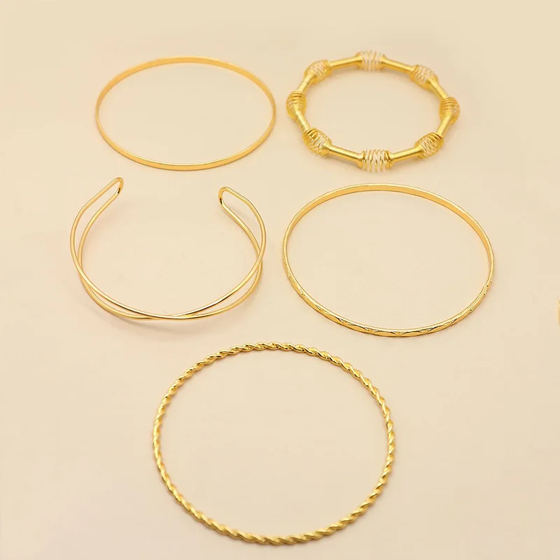 5 шт./компл. женские браслеты пружинный крест с призматическим узором поворотный