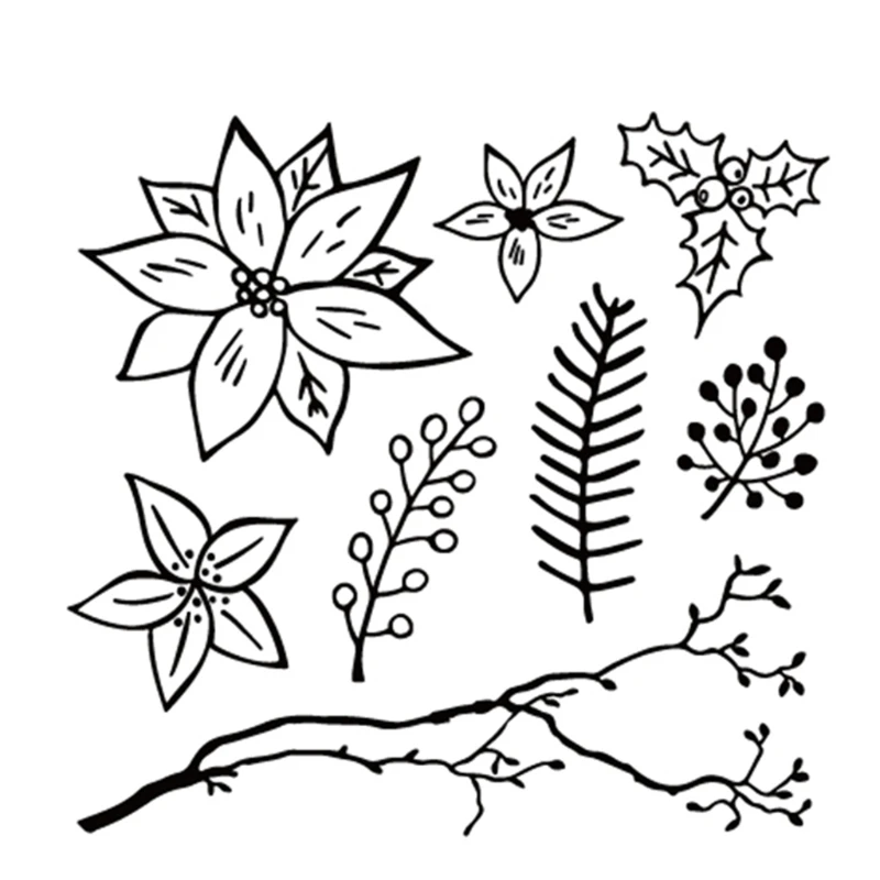 

Flowers Silicone Clear Seal Stamp DIY Scrapbooking Embossing Photo Album Decorative Paper Card