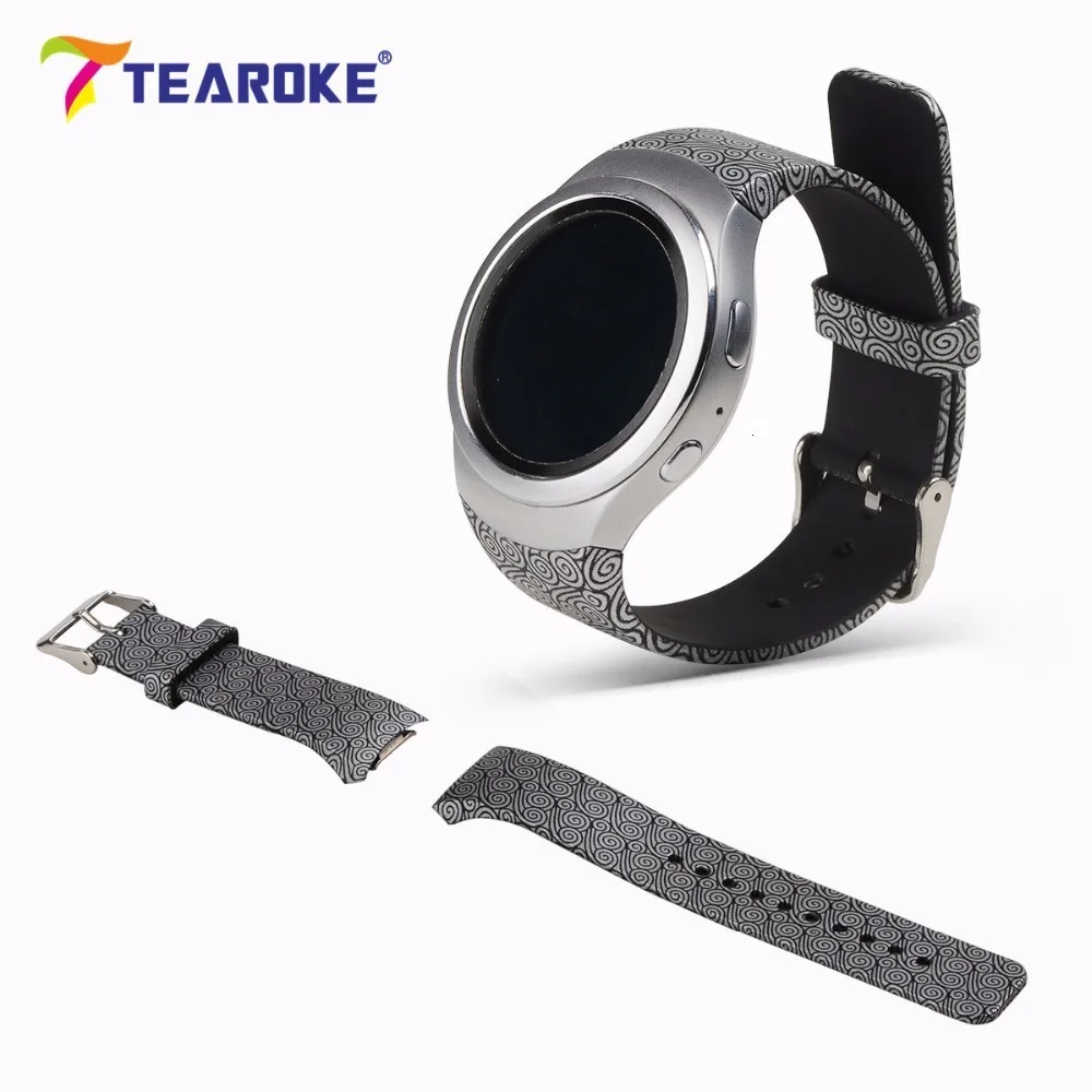 Силиконовый ремешок для часов с цветочным принтом для samsung gear S2 R720 для мужчин и женщин сменный мужской т-браслет ремешок для умных часов SM-R720