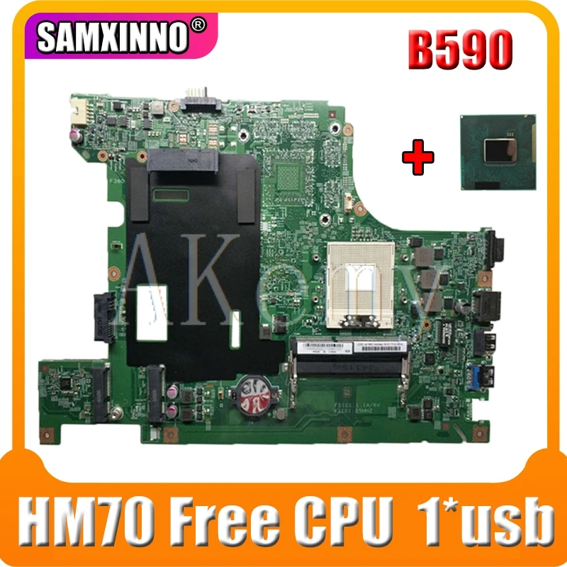 B590 laptop motherboard UMA PGA989 DDR3 Fit For Lenovo B580 V580c Mianboard LA58 MB HM70 free CPU 1*usb|Материнские платы| |