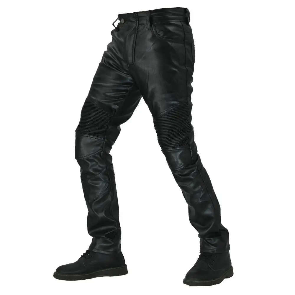 Мотоциклетные брюки джинсы для езды мотокросса гоночные из искусственной кожи