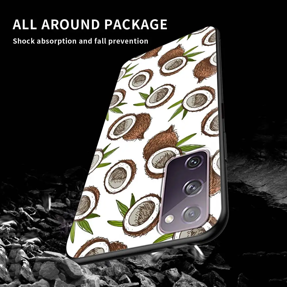 

Fruit Cherry Peach Silicone Cover for Samsung Galaxy S20 FE S21 S10 S9 Plus S8 Note 20 Ultra 10 Lite 9 8 Soft Phone Case