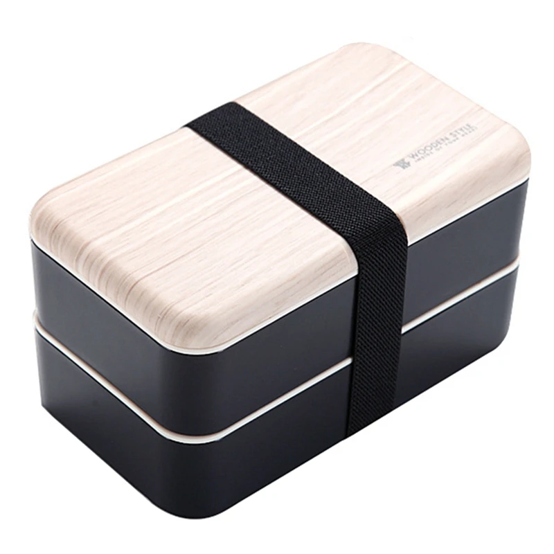 

Bento Box 2 Tiers Lunch Box Food Container with Cutlery Set for Adults and Kids Microwave Dishwasher Safe Bento