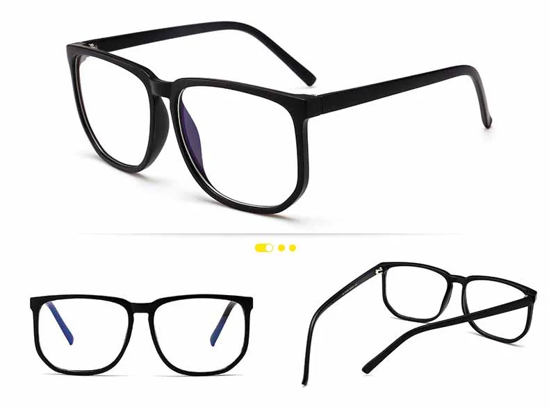 Fashion Anti Blue Light Square Men Optics Glasses Frame Women Solid Color Big Spectacles Frames Prescription Eyeglasses