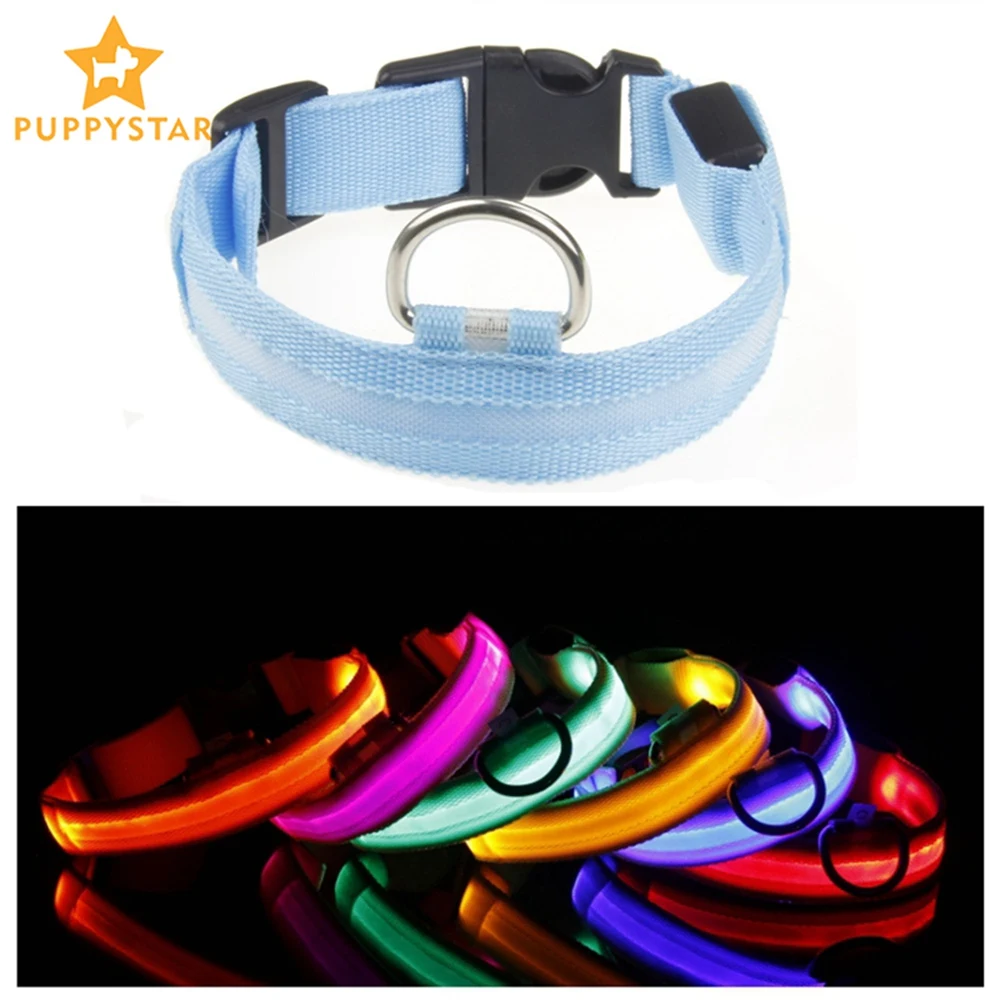 Светодиодный Рождественский светящийся ошейник для собаки маленьких средних