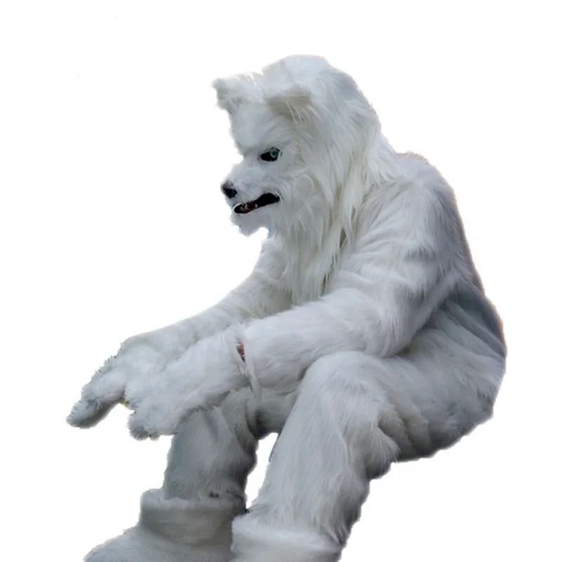 Fursuit Fox Mascot Costume Long Plush Hair Animatronic Mouth Carnival Halloween | Тематическая одежда и униформа