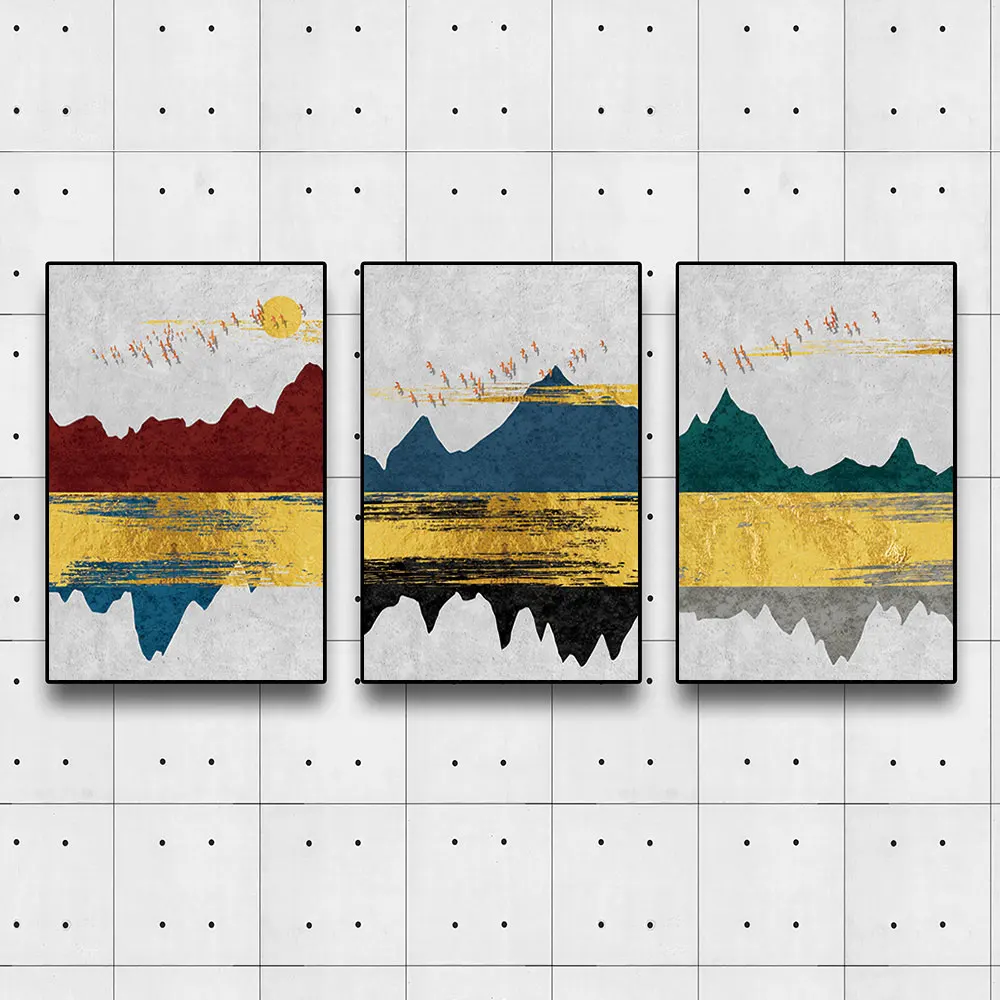 Декоративные постеры и принты в скандинавском стиле абстрактный пейзаж Картина