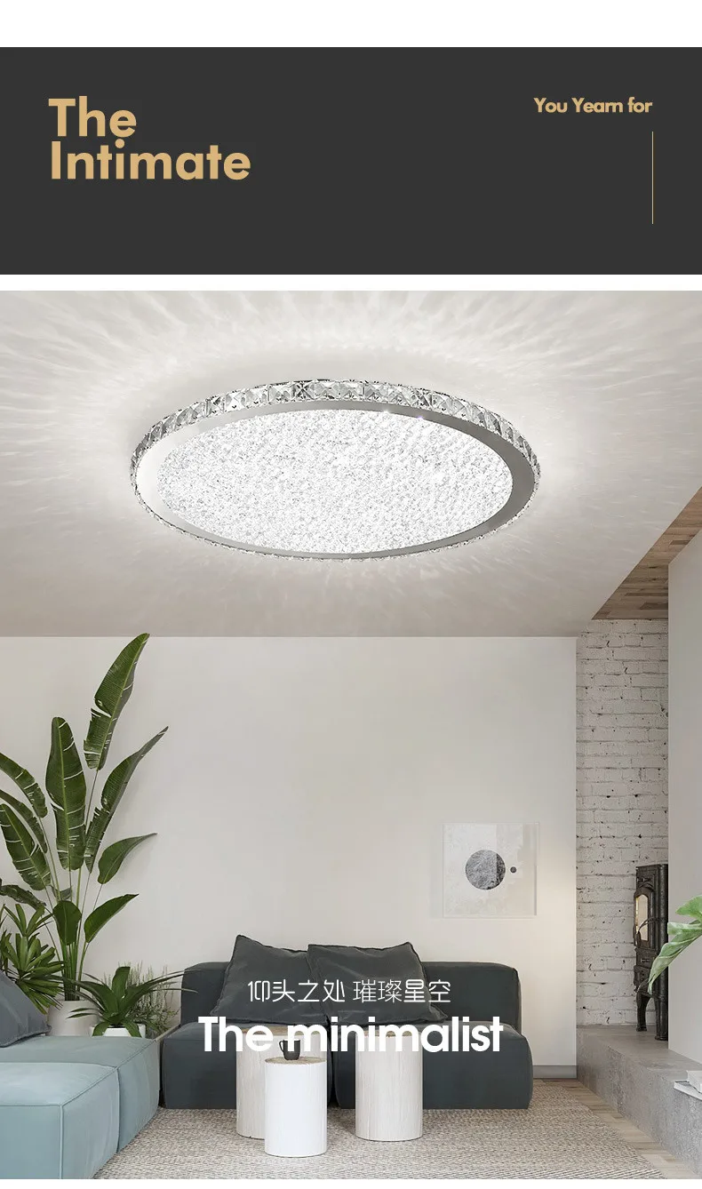 Новая круглая хрустальная люстра, освещение для дома, ledlamp, для гостиной, спальни, plafonnier, круглая светодиодная люстра, lampadari, светильники