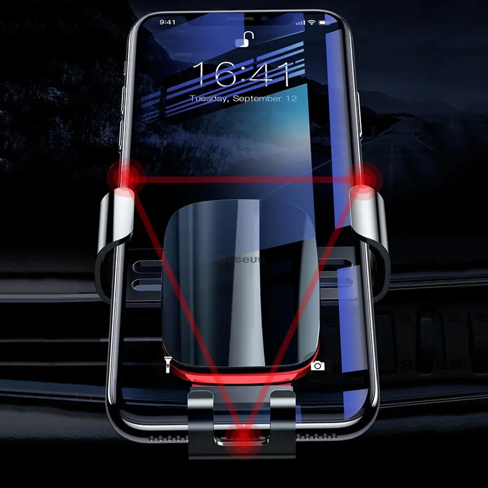 360° rotation gravity cd mount universal car mobile phone clip phone holder stand for iphone phone in car bracket free global shipping