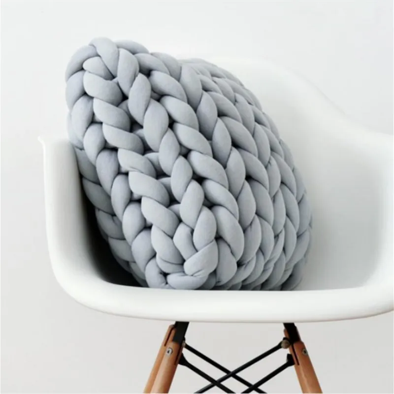 

Square Chunky Wool Pillow Handmade Knitting Cushions Nordic Braided Cushion For Kids Room Decoration Sofa Bed Throw Pillows