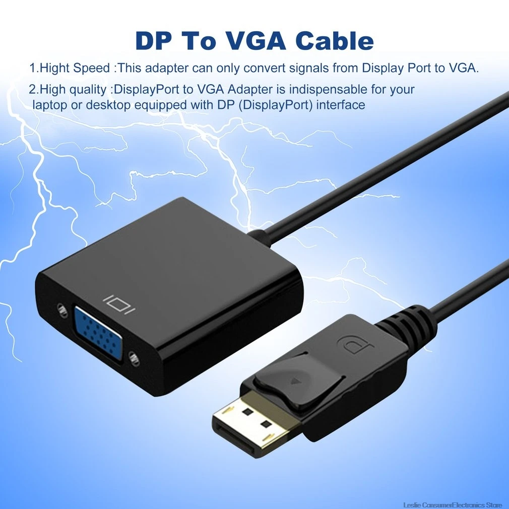 Переходник DisplayPort на VGA 1080P DP (штекер) (гнездо) | Электроника