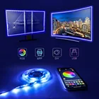 Светодиодная подсветка для телевизора с дистанционным управлением, 32-58 дюймов, RGB SMD 5050, USB-порт, комплект освещения для монитора ПК, домашнего кинотеатра