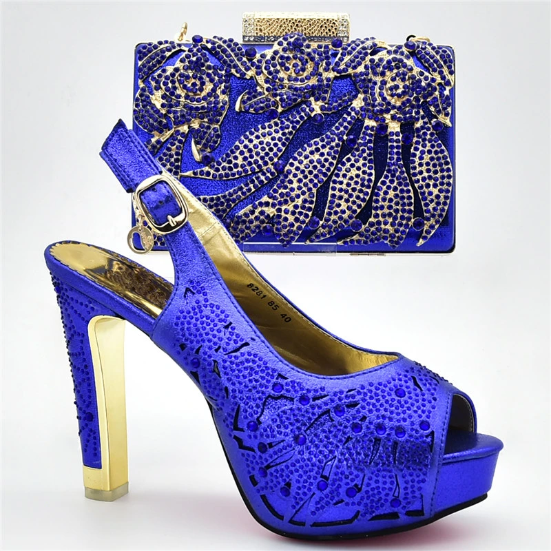 Новейшая мода Комплект из туфель и сумочки в африканском стиле Итальянский