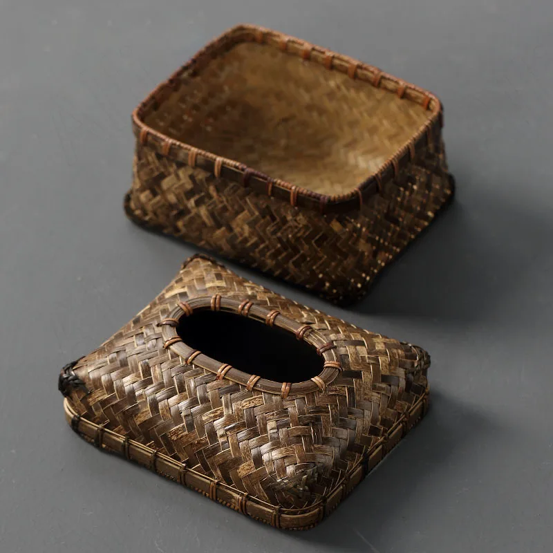 

Бамбуковая деревянная коробка для салфеток, креативный Настольный бумажный ящик для гостиной, спальни, прикроватного столика, органайзер д...