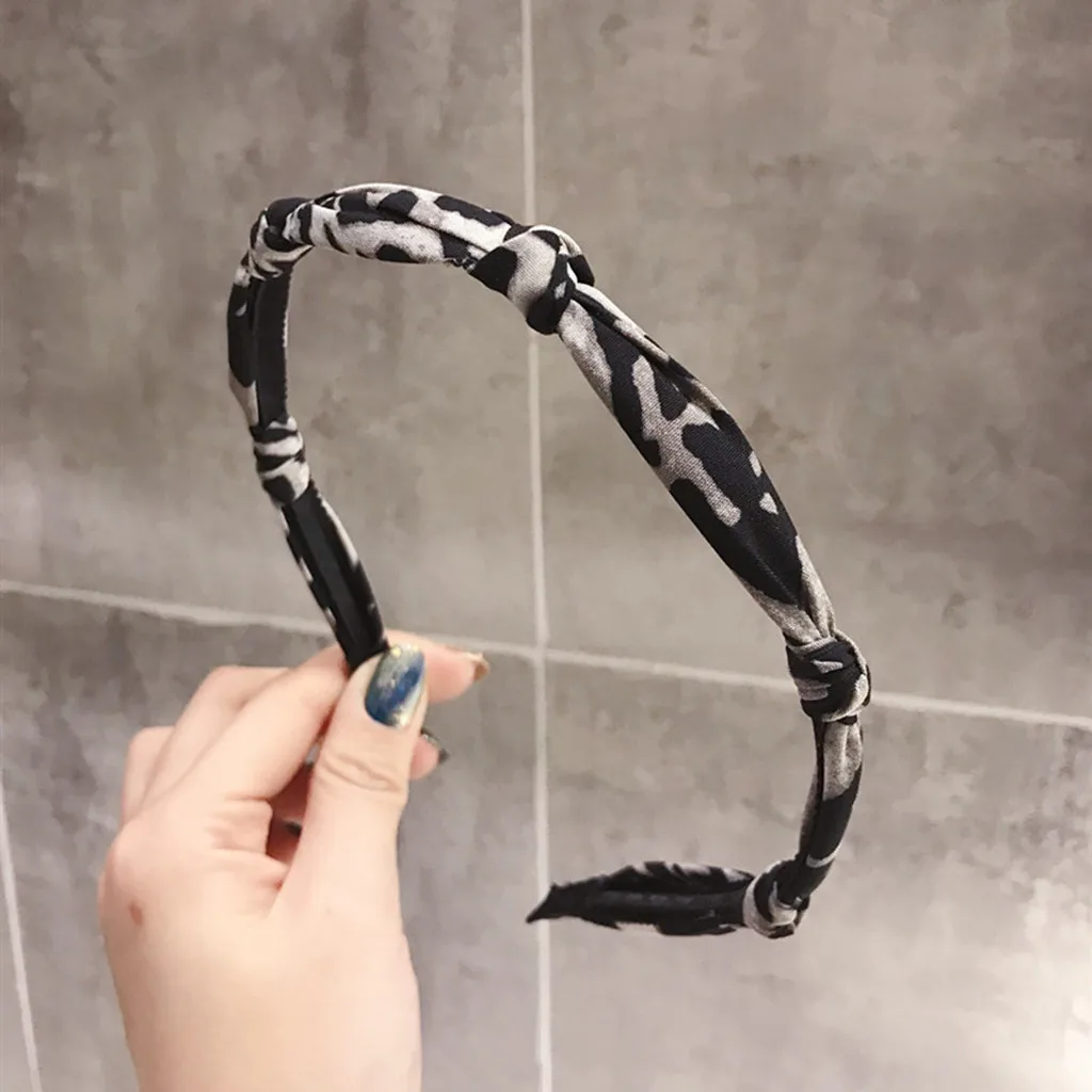 Женская леопардовая повязка на голову модная повседневная Милая узкая