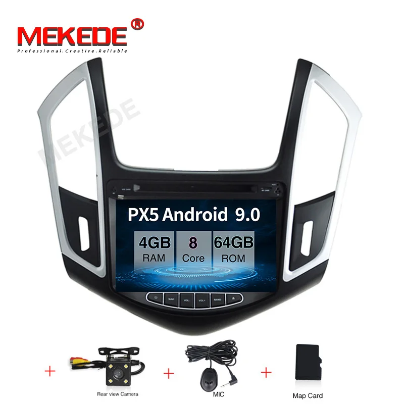 MEKEDE Android 9,0 px30 Автомобильный мультимедийный плеер для 2013 Chevrolet Cruze gps Navi 2din Автомагнитола с сенсорным экраном головное устройство - Цвет: 64G dvd camera