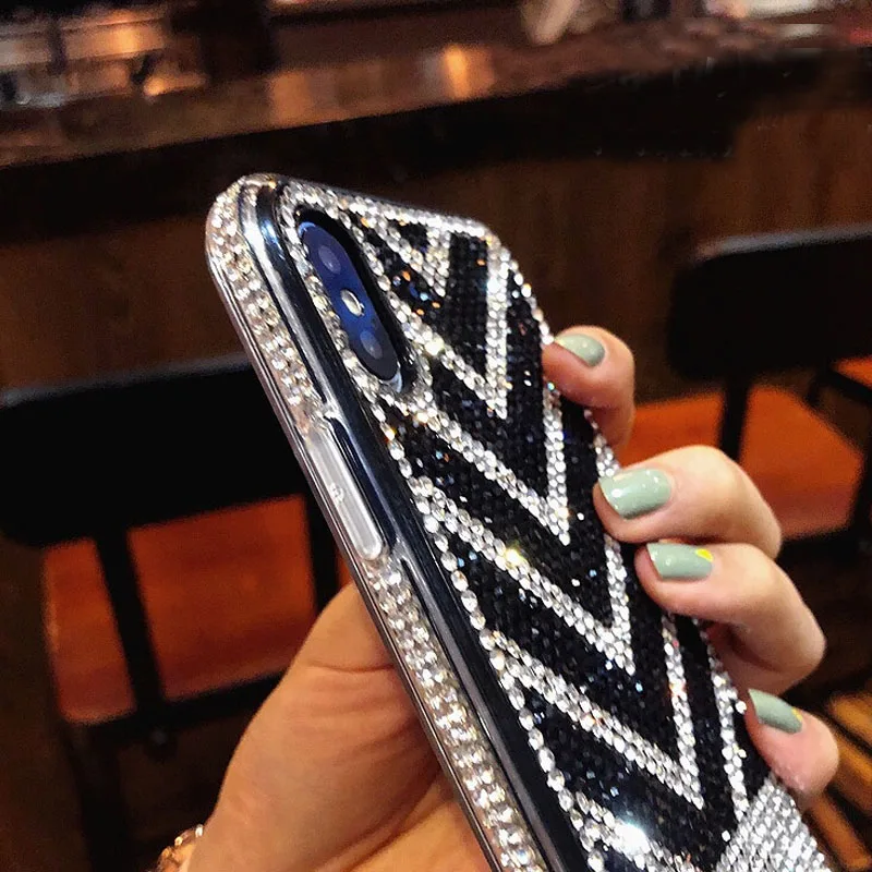 Роскошный Алмазный блестящий чехол для iPhone 11 Pro X XS Max XR мягкий силиконовый 7 8 6 6S Plus
