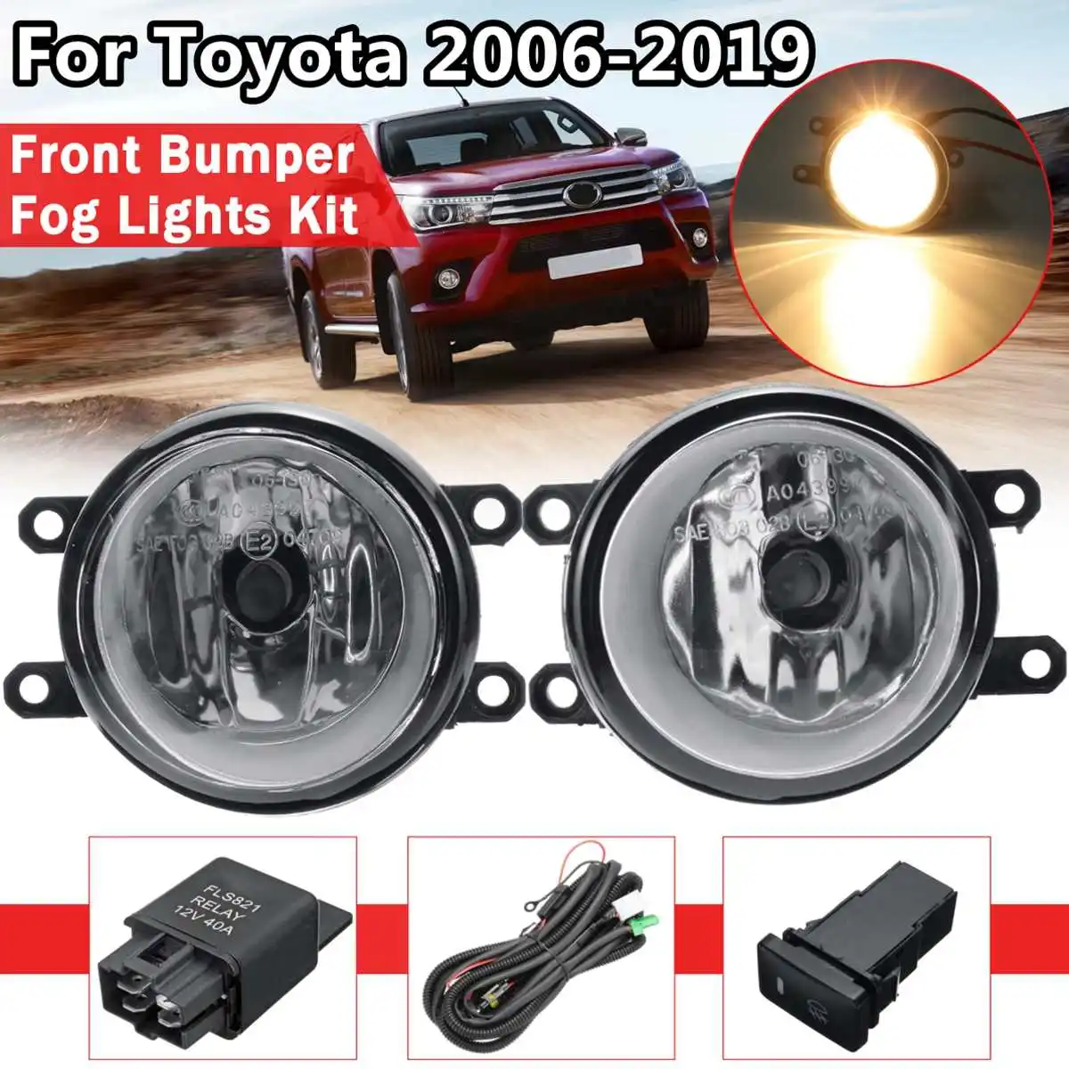 Галогенный противотуманный светильник 2 шт. 12 В H11 для Toyota Camry Corolla 2008 2009 2010 2011 2012 2013