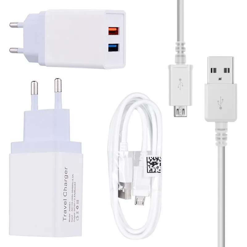 Кабель Micro USB для передачи данных и зарядки 1 м настенное зарядное устройство Samsung