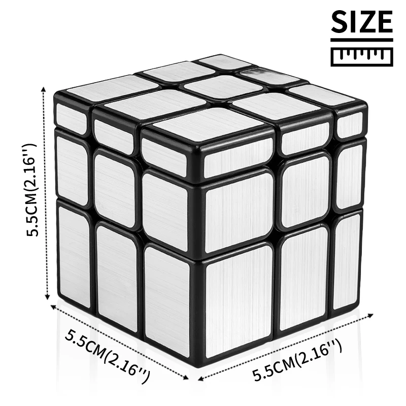 3x3x3 зеркальный Магический кубик головоломка твист плавно развивающие игрушки