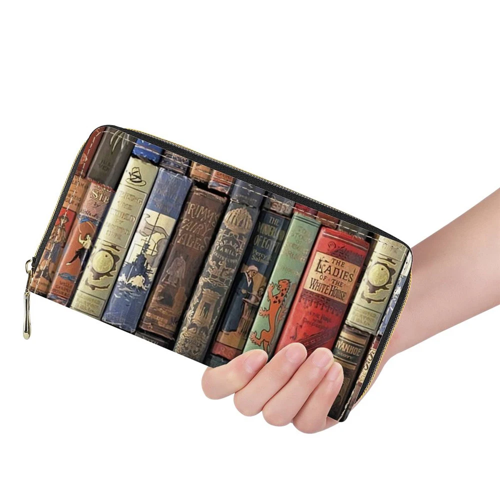 

Женский Длинный книжный кошелек из ПУ кожи, на молнии