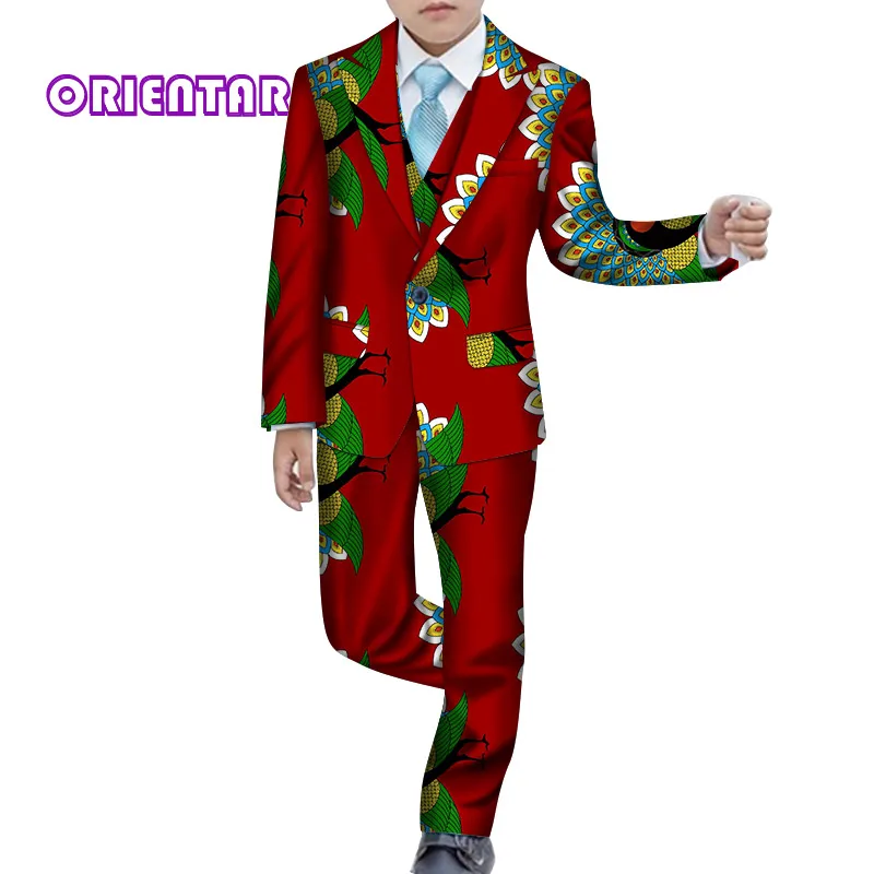 Костюм для мальчиков из 3 предметов одежда в африканском стиле детей топы и брюки