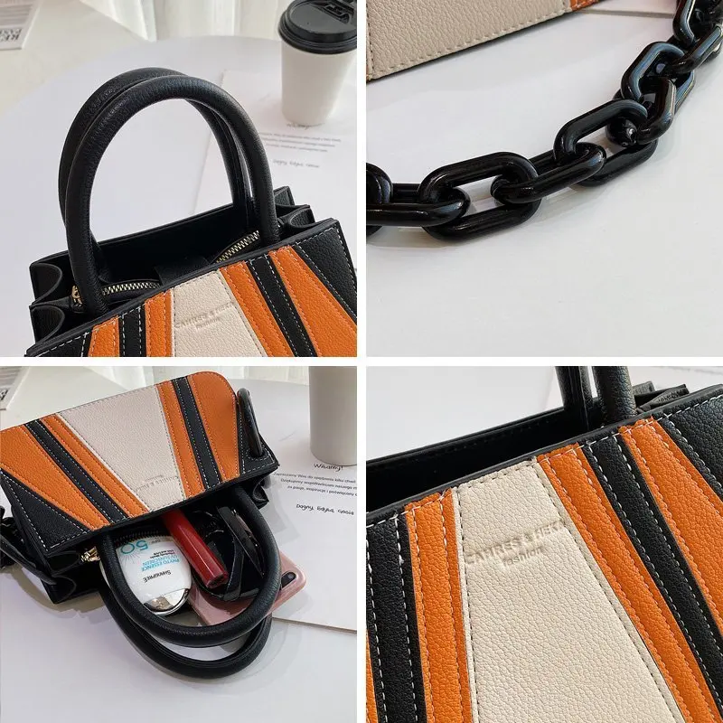 

Boutique Mini Shoulder Bag Female Car Stitch Stitching Handbag Fashion Designer Daily Messenger Bag Top Layer Cowhide Dark Black