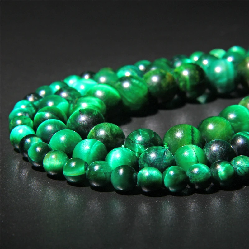 Оптовая продажа бусины высшего класса из натурального зеленого тигрового глаза