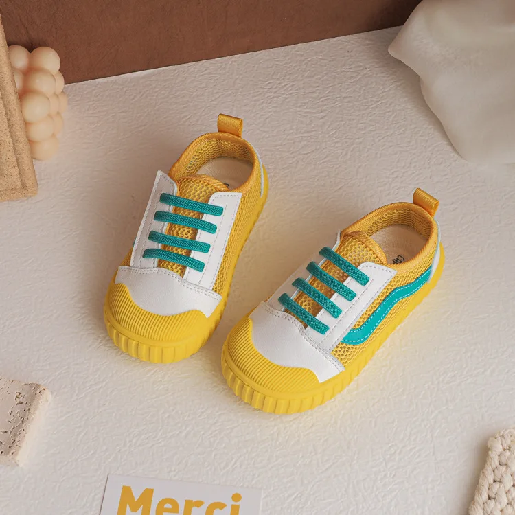 

Kids Fashion Candy Color Children's Shoes 2021 Summer New Breathable Casual Net Shoes Boys and Girls Soft-soled Canvas Shoes