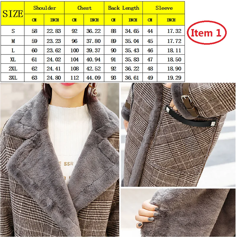 Autumn Winter Women Outerwear Thick Warm Jacket Imitation Lamb Velvet Parkas Plaid Slim Jackets Female | Женская одежда