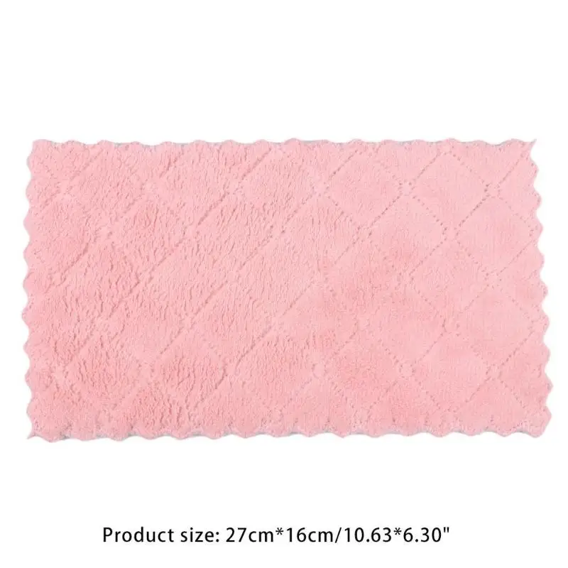 Домашнее кухонное впитывающее полотенце толстое Двухслойное из микрофибры для