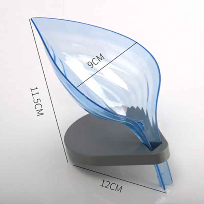 

Leaf Drain Soap Box Free Perforated Leaf Soap Storage Rack Vibrato Boom Bathroom Creative Suction Cup Soap Box Drain Storage