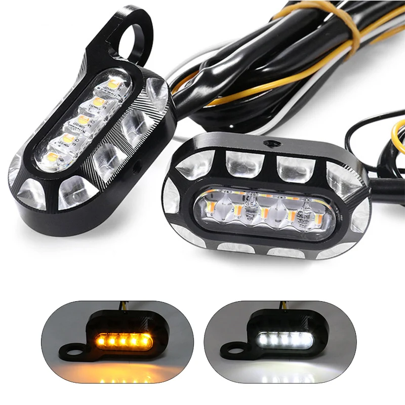 

Мини-поворотный сигнал для мотоцикла, двухцветсветильник, для Sportster 883 1200 2004-2020