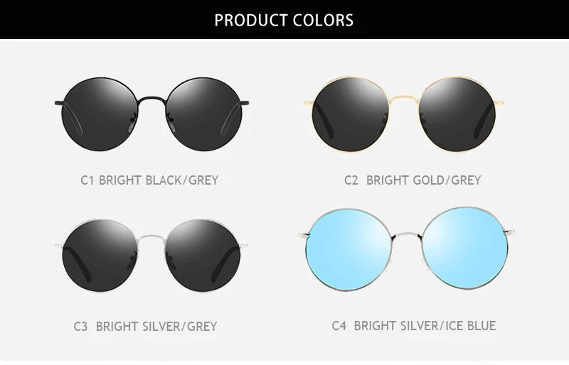 SUNWEAR Ретро стимпанк поляризационные мужские солнцезащитные очки модные круглые черные металлические женские солнцезащитные очки для вождения